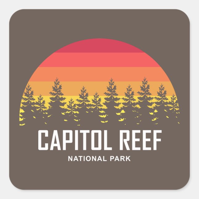 Capitol Reef National Park Square Sticker (Front)