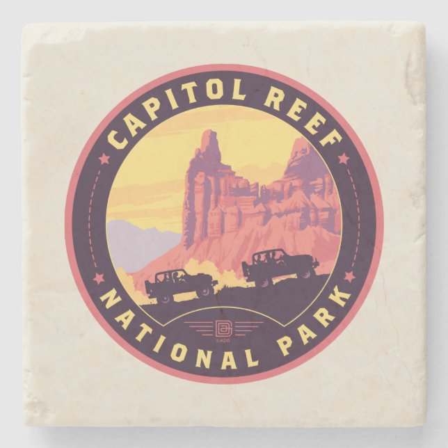 Capitol Reef National Park Stone Coaster (Front)