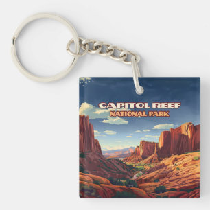 Capitol Reef National Park Utah Desert Vintage Key Ring