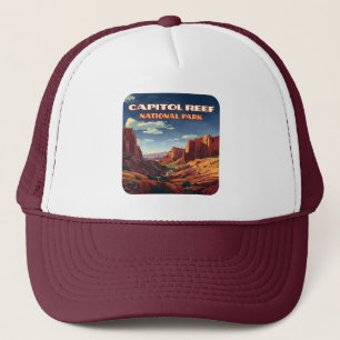 Capitol Reef National Park Utah Desert Vintage Trucker Hat