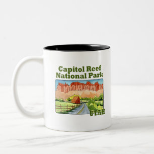 capitol reef national park, utah Two-Tone coffee mug