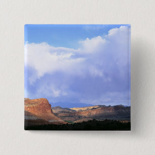 Capitol Reef National Park, Utah. USA. Cumulus 15 Cm Square Badge