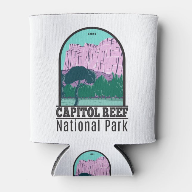 Capitol Reef National Park Utah Vintage Can Cooler (Front)