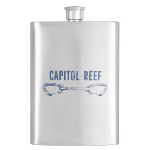 Capitol Reef Rock Climbing Quickdraw Hip Flask
