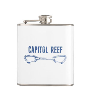 Capitol Reef Rock Climbing Quickdraw Hip Flask