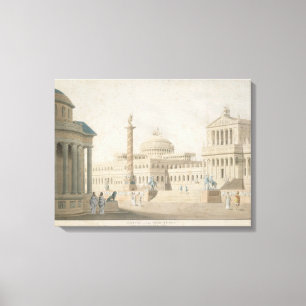 Capitol, set for 'La clemeza di Tito' by Canvas Print