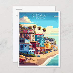 Capitola Beach California USA vintage travel Postcard