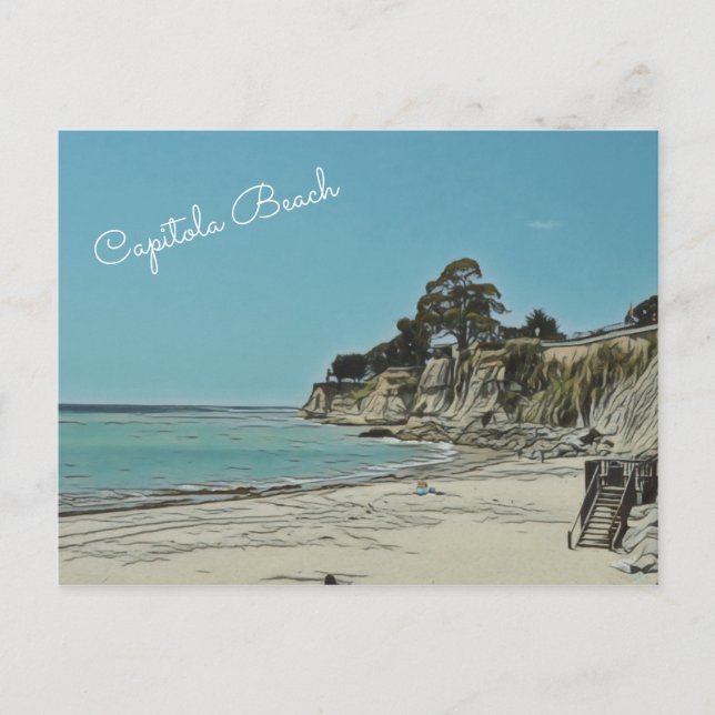 Capitola Beach Customisable Postcard (Front)