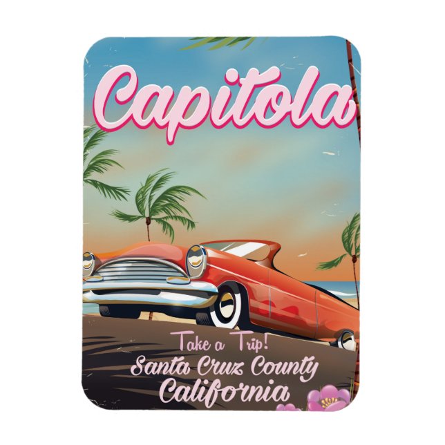 Capitola California Vintage travel poster Magnet (Vertical)