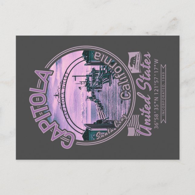 CAPITOLA SANTA CRUZ CALIFORNIA - CAPITOLA WHARF POSTCARD (Front)