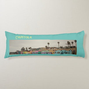 Capitola Venetian village colourful coastline Body Cushion