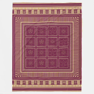 Capitoline Bloom: Etrusco-Roman Fleece Blanket