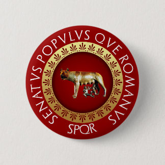 Capitoline Wolf 6 Cm Round Badge