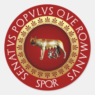 Capitoline Wolf Classic Round Sticker