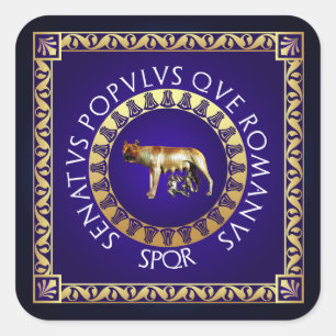 Capitoline Wolf Square Sticker