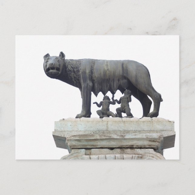 Capitoline Wolf Statue (She-wolf suckling), Postcard (Front)