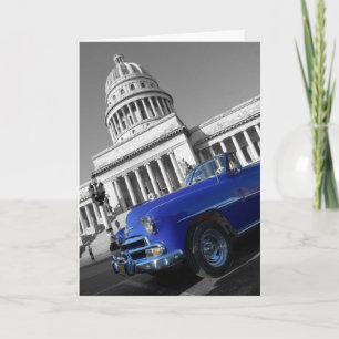 Capitolio Old Blue Car Card