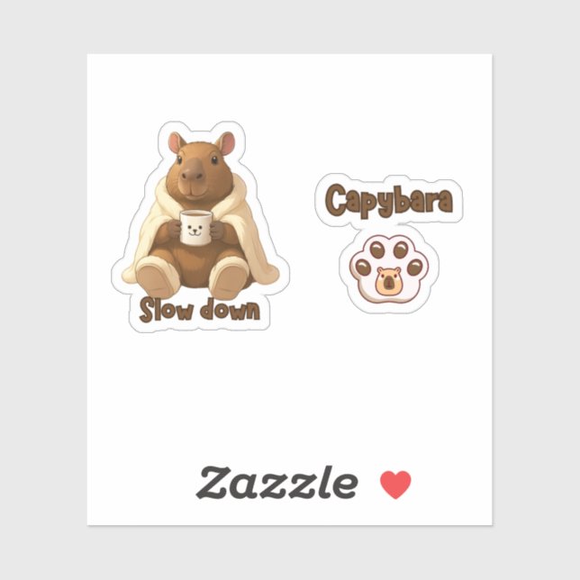 Capivara Relax drinking tea from slippers (Sheet)