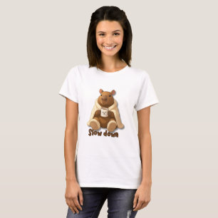 Capivara Relax drinking tea from slippers T-Shirt