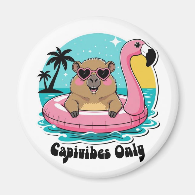 Capivara Stylosa in the summer with Boia Rosa Magnet (Front)