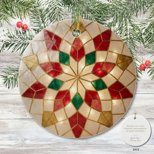 Capiz-Inspired Parol Christmas Ceramic Ornament (Creator Uploaded)