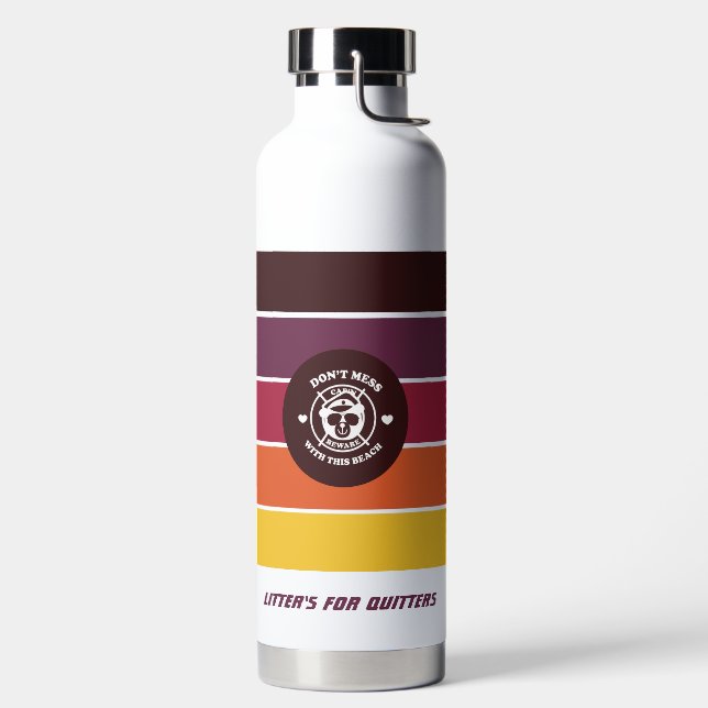 Cap'n Beware Beach Safety Bear Water Bottle (Left)