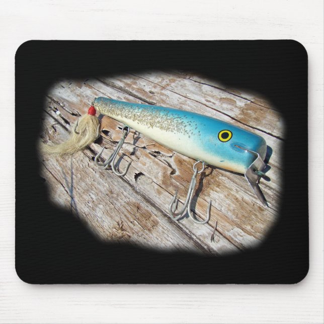 Cap'n Bill's Streamliner Saltwater Vintage Lure Mouse Mat (Front)