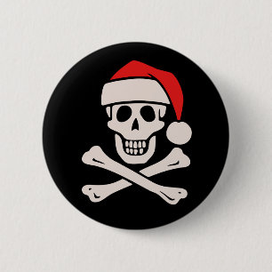 Cap'n Claus 6 Cm Round Badge