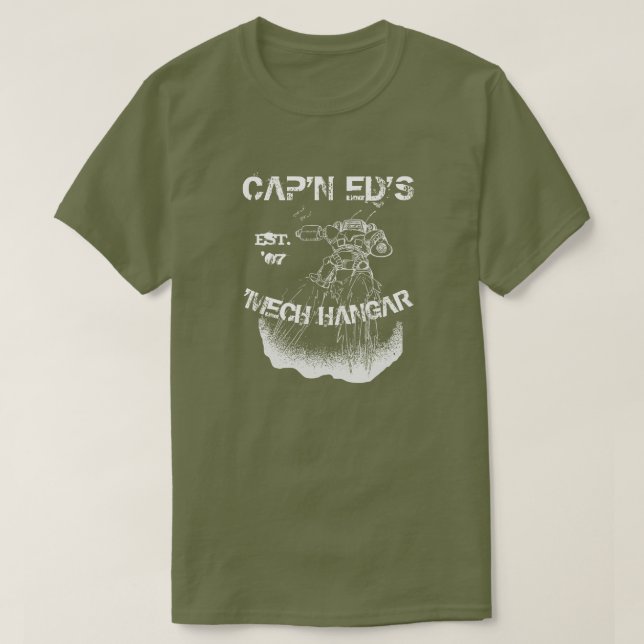 Cap'n Ed's 'Mech Hangar T-Shirt (Design Front)