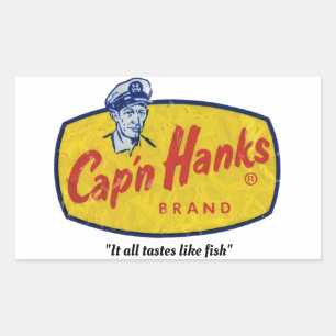 Cap'n Hanks Brand Rectangular Sticker