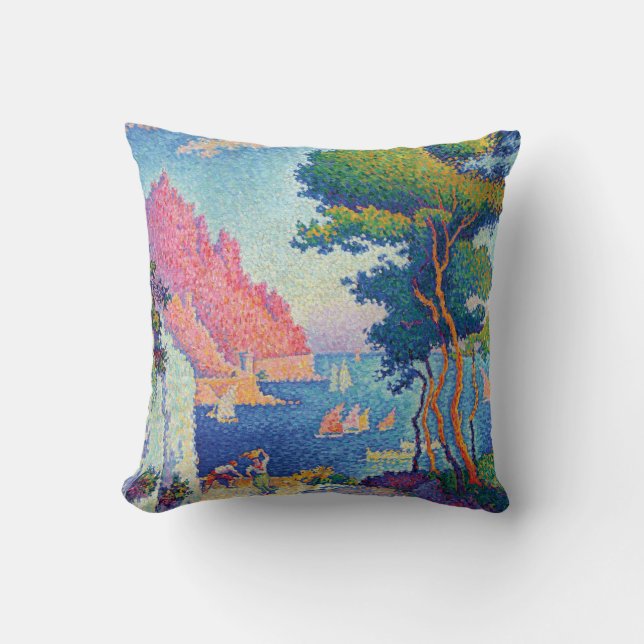 Capo di Noli by Paul Signac Cushion (Front)