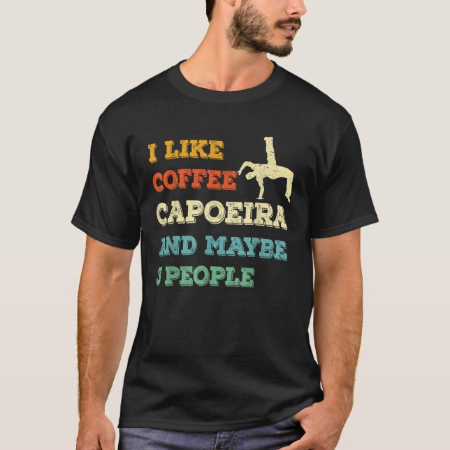 Capoeira brazil dance martial art MMA Coffee Retro T-Shirt (Front)