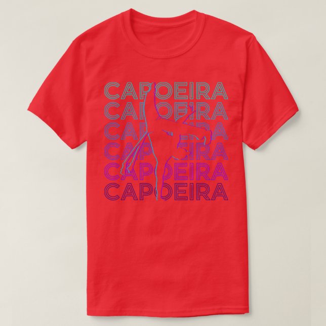 Capoeira Brazilian Martial Artist Retro Gift T-Shirt (Design Front)
