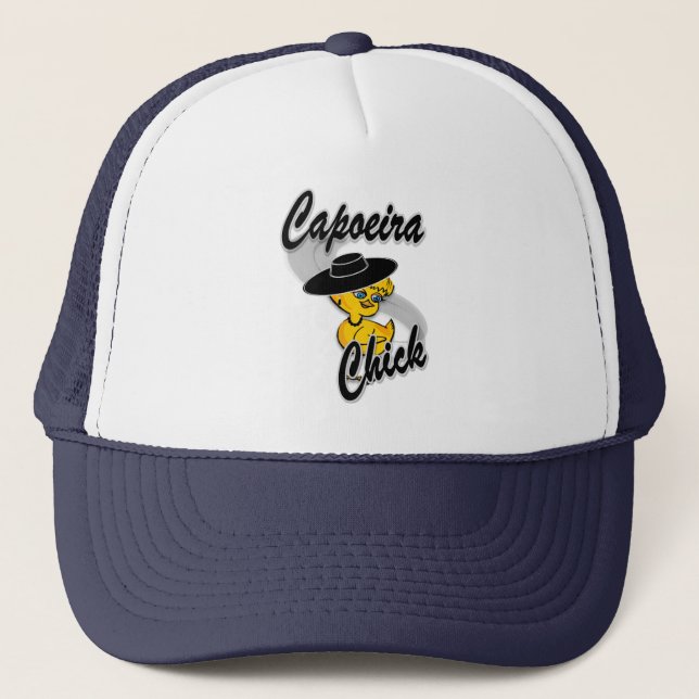 Capoeira Chick #4 Trucker Hat (Front)