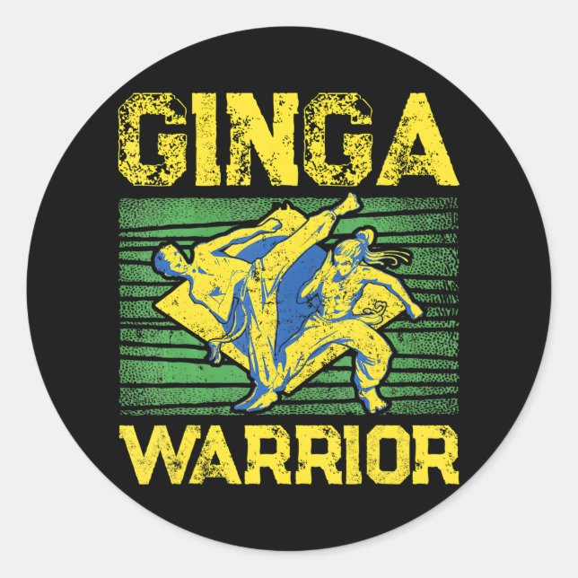 Capoeira For Capoeira Lovers Capoeira Fighter Classic Round Sticker (Front)