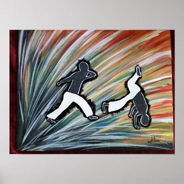 capoeira game mma dance ginga love gift poster (Front)