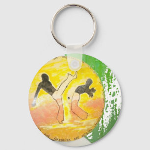 capoeira ginga axe keychain