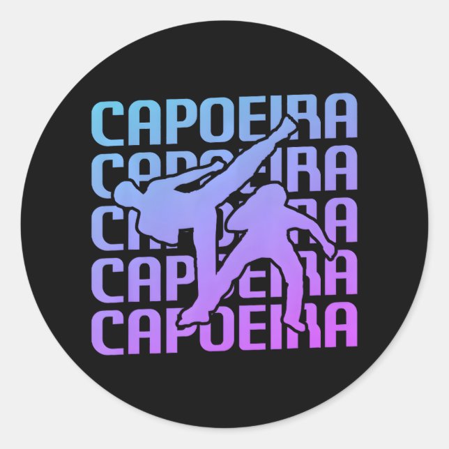 Capoeira Martial Arts Classic Round Sticker (Front)
