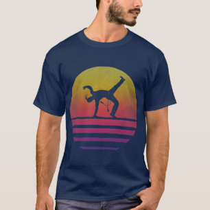 Capoeira Retro Vintage 70s Silhouette Gift T-Shirt