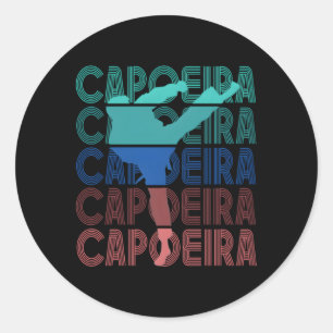 Capoeira Training Hobby Brazilian Mial Classic Round Sticker