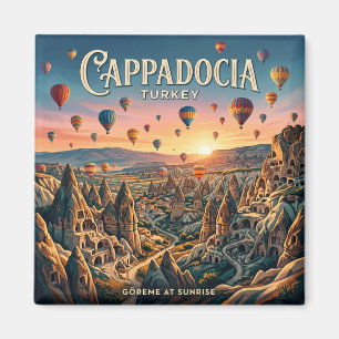 Cappadocia Hot Air Balloon Viewpoint Turkey Magnet