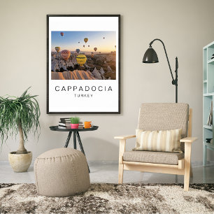 Cappadocia Turkey Hot Air Balloon Travel Photo Poster