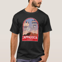 Cappadocia Turkey Retro Travel Art Vintage