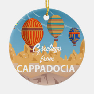 Cappadocia Turkey Travel Holiday Ceramic ornament