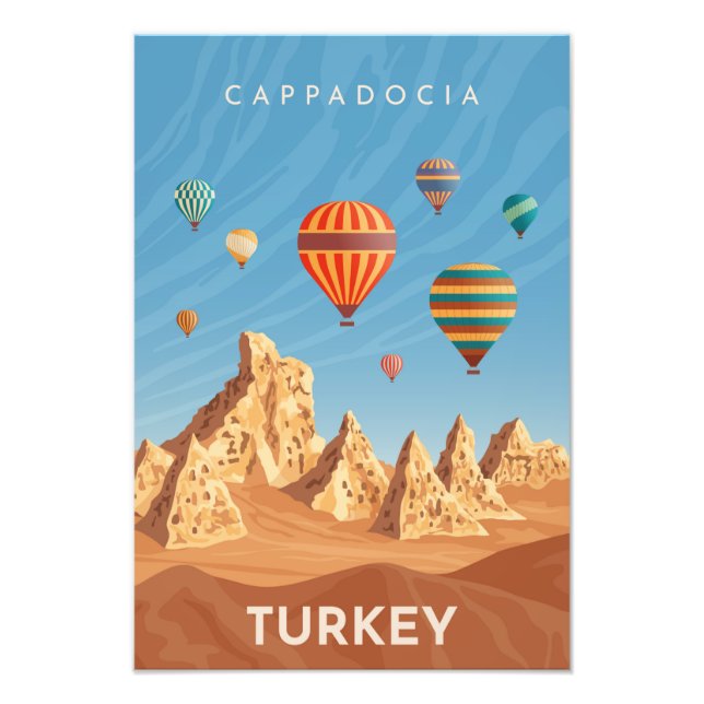 Cappadocia Turkey Travel Photo Print (Front)