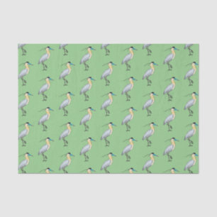 Capped heron bird cartoon illustration tissue paper
