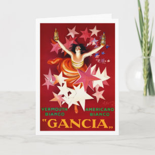 Cappiello Card or Invitation: Gancia Vermouth