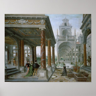 Cappricio of palace architecture poster