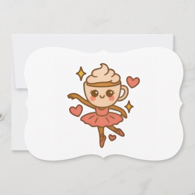 Cappuccina Ballerina Italian ID Invitation (Front)