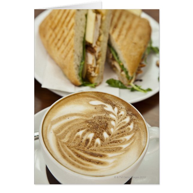 Cappuccino and panini lunch (Front)